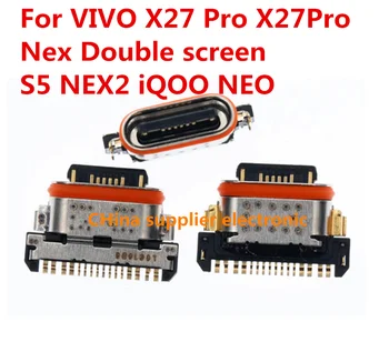 10шт-100шт Type-C USB Конектор зарядното устройство Конектор за зарядно пристанище докинг станция за VIVO X27 Pro X27Pro Nex С двоен екран S5 NEX2 iQOO