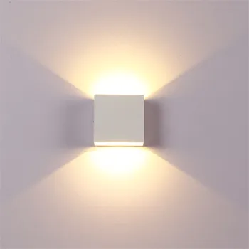 6 W лампада luminaria LED Алуминиев стенен лампа проект на квадратни led лампа за нощно шкафче осветление спални