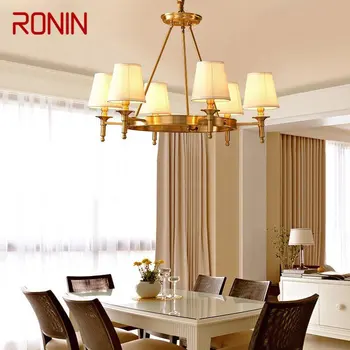 Месингови полилеи RONIN, модерен и луксозен led окачен лампа за дома, хол, спалня.