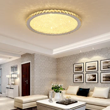 Модерен Кристална през Цялата Квадратен Таван K9 + осветителни тела за осветление на стаите в окачен лампа plafonnier LED living room светлини блясък