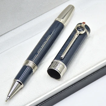 Химикалка химикалка-roller великия писател сър Артър Конан Дойл MB, сини и черни метални химикалки за писане в дизайнерски бюра със сериен номер